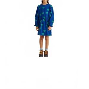 NEW THE CAMPAMENTO hearts long sleeves dress in blue